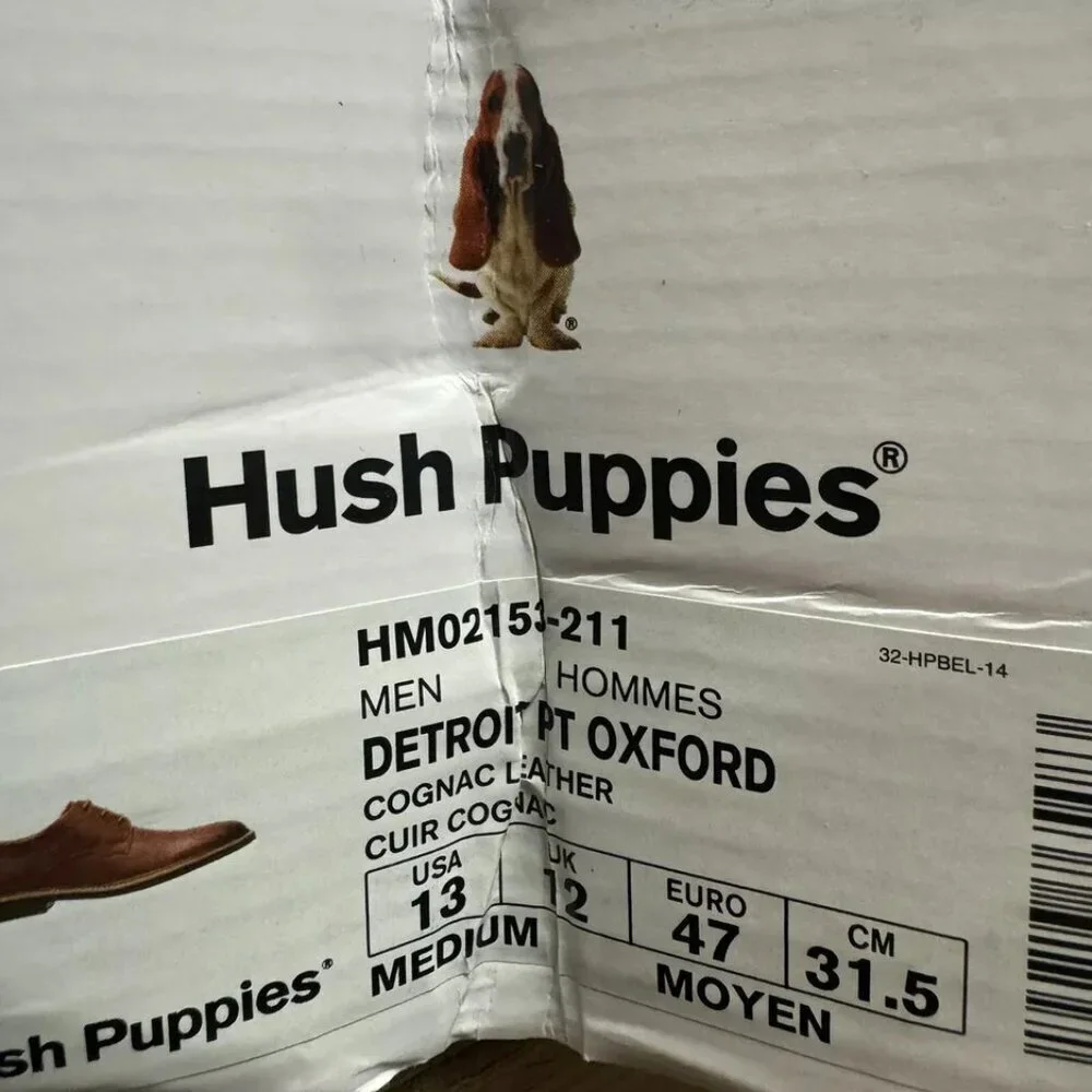 Hush Puppies Mens Detroit Plain Toe Oxford Size 13 M